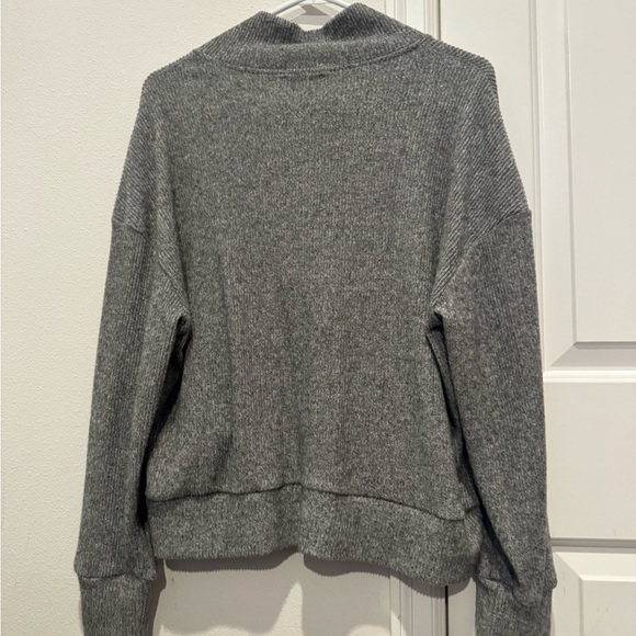 Gray Button-Up Sweater Top - Picture 3 of 5